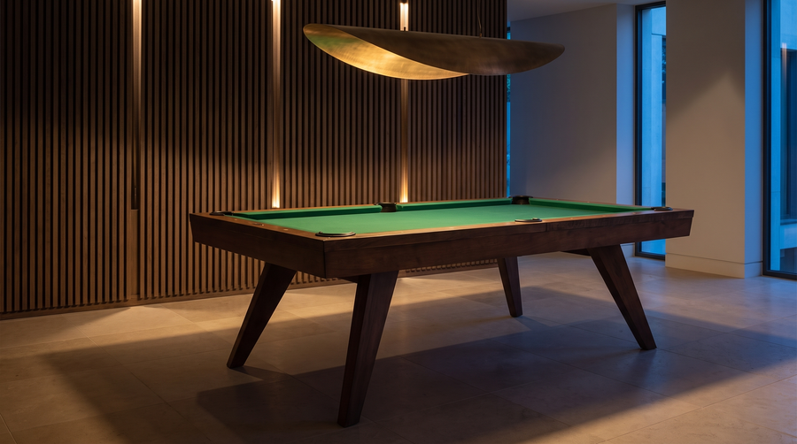 Aureline room inspiration with a green-felt pool table
